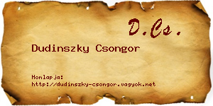 Dudinszky Csongor névjegykártya