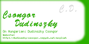 csongor dudinszky business card